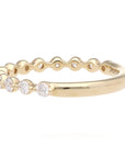 14K Yellow Gold Single Prong Diamond Band