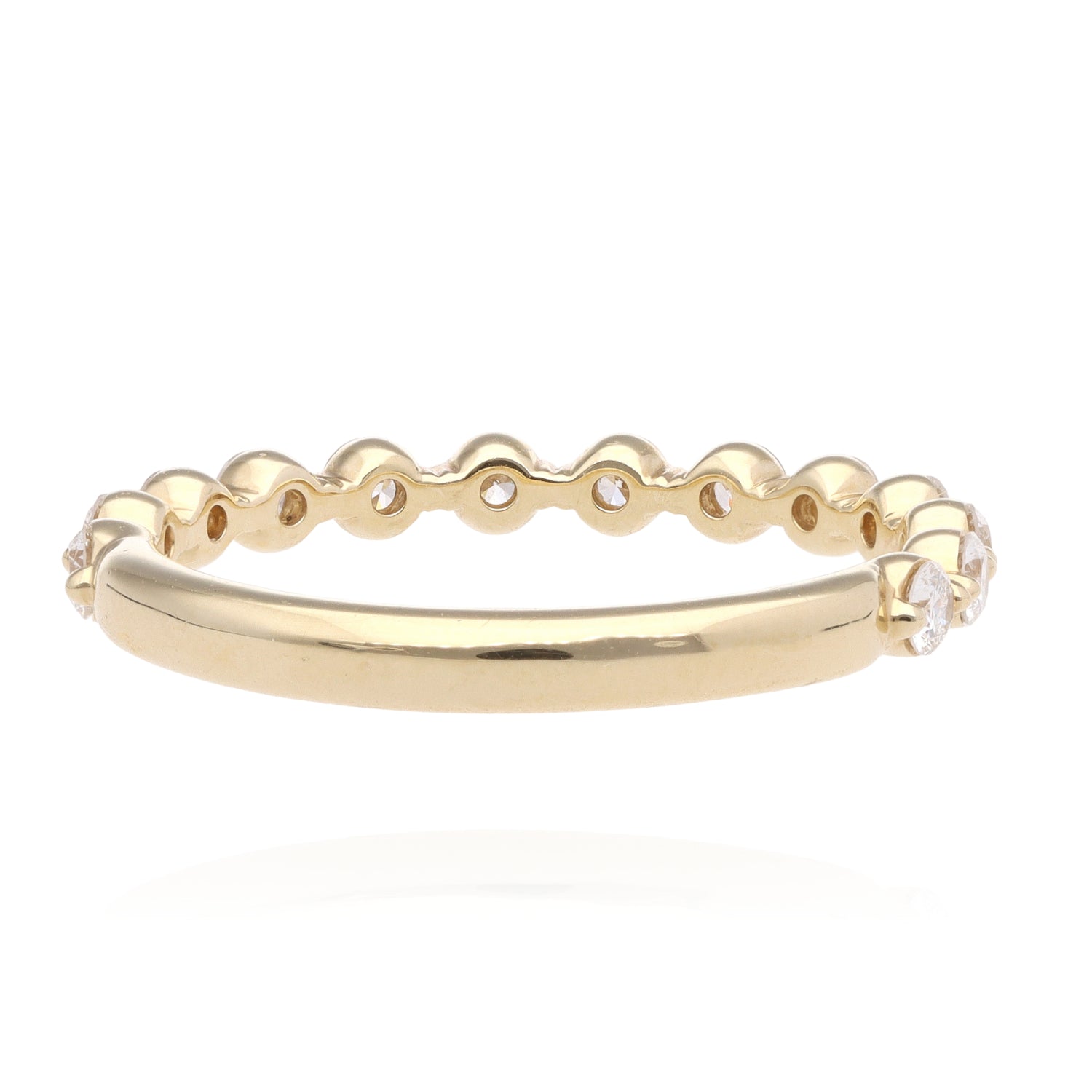 14K Yellow Gold Single Prong Diamond Band