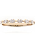 14K Yellow Gold Marquise Diamond Band