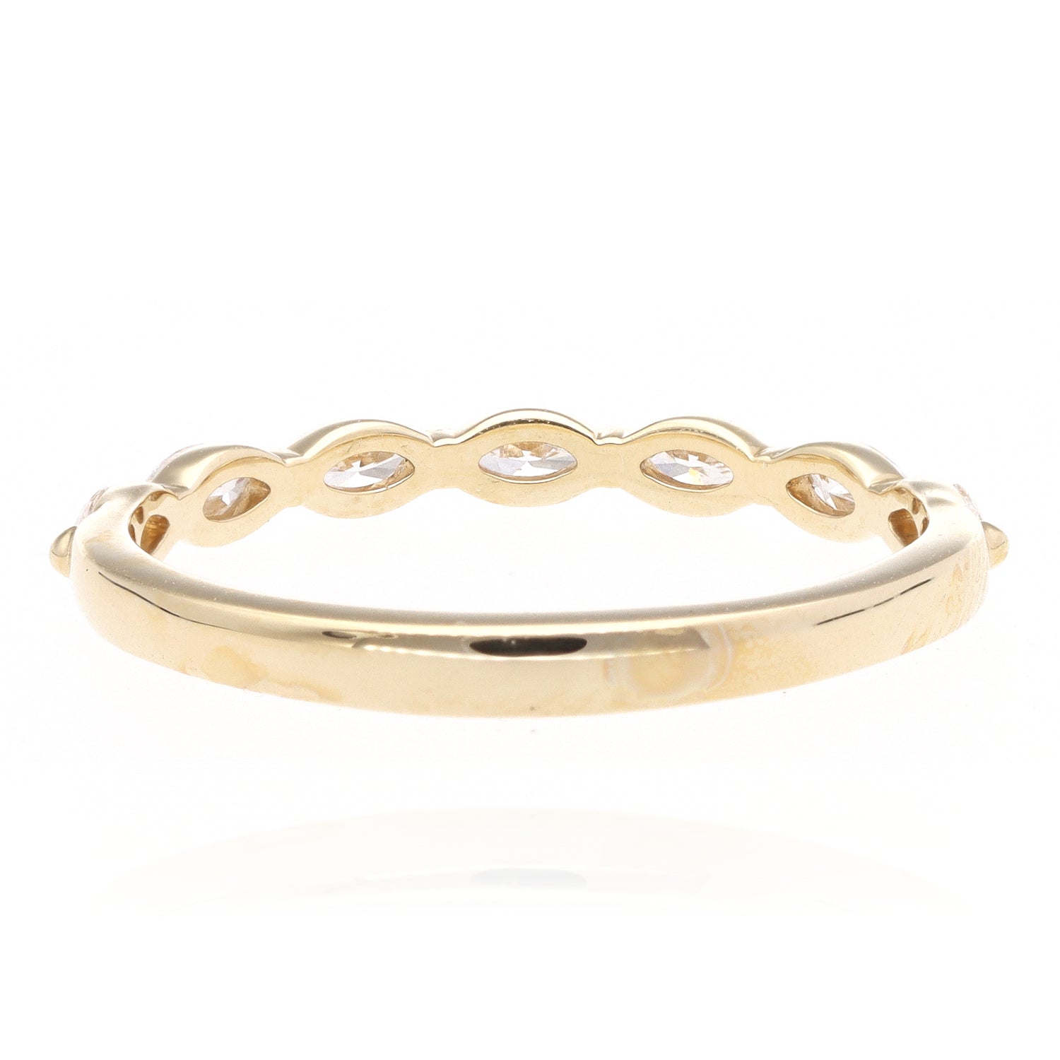 14K Yellow Gold Marquise Diamond Band