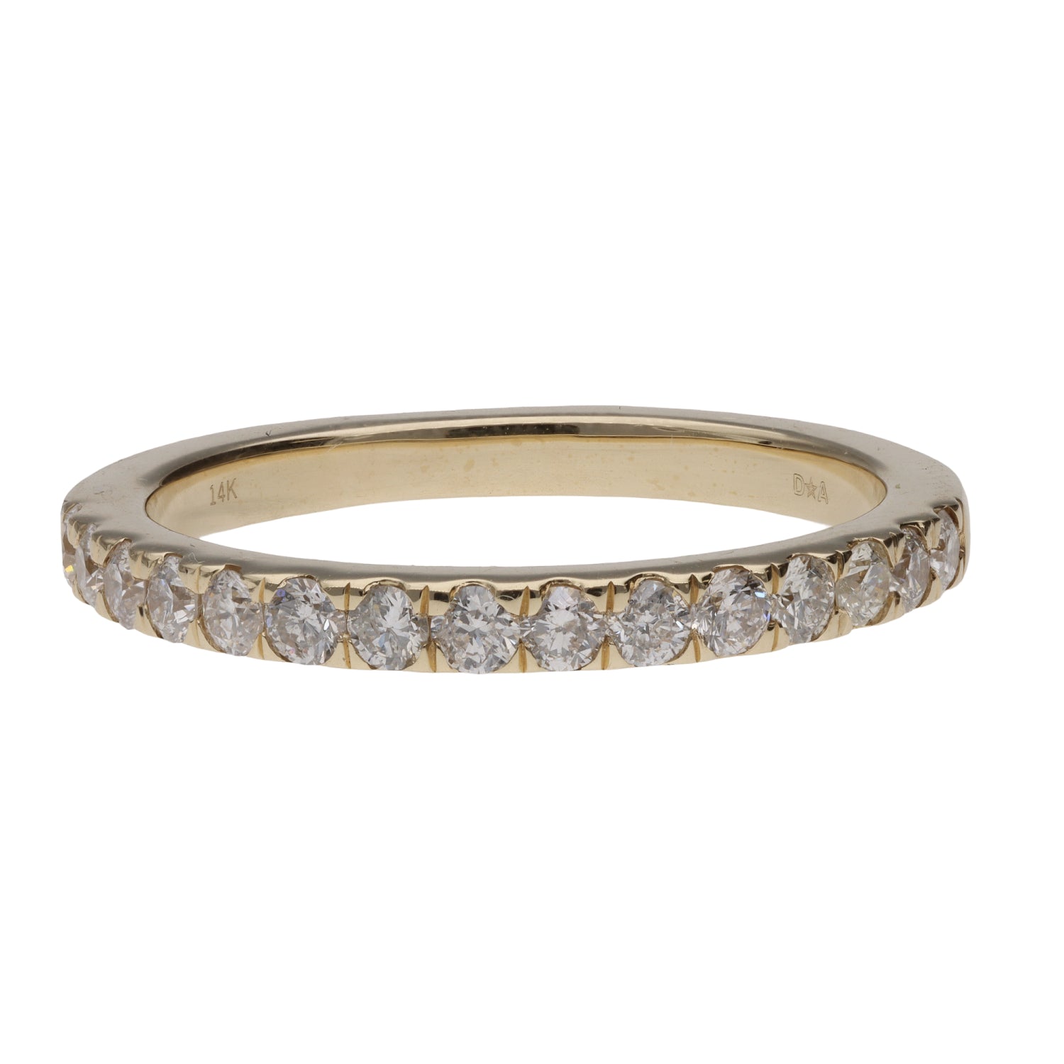 14K Yellow Gold Diamond Wedding Band