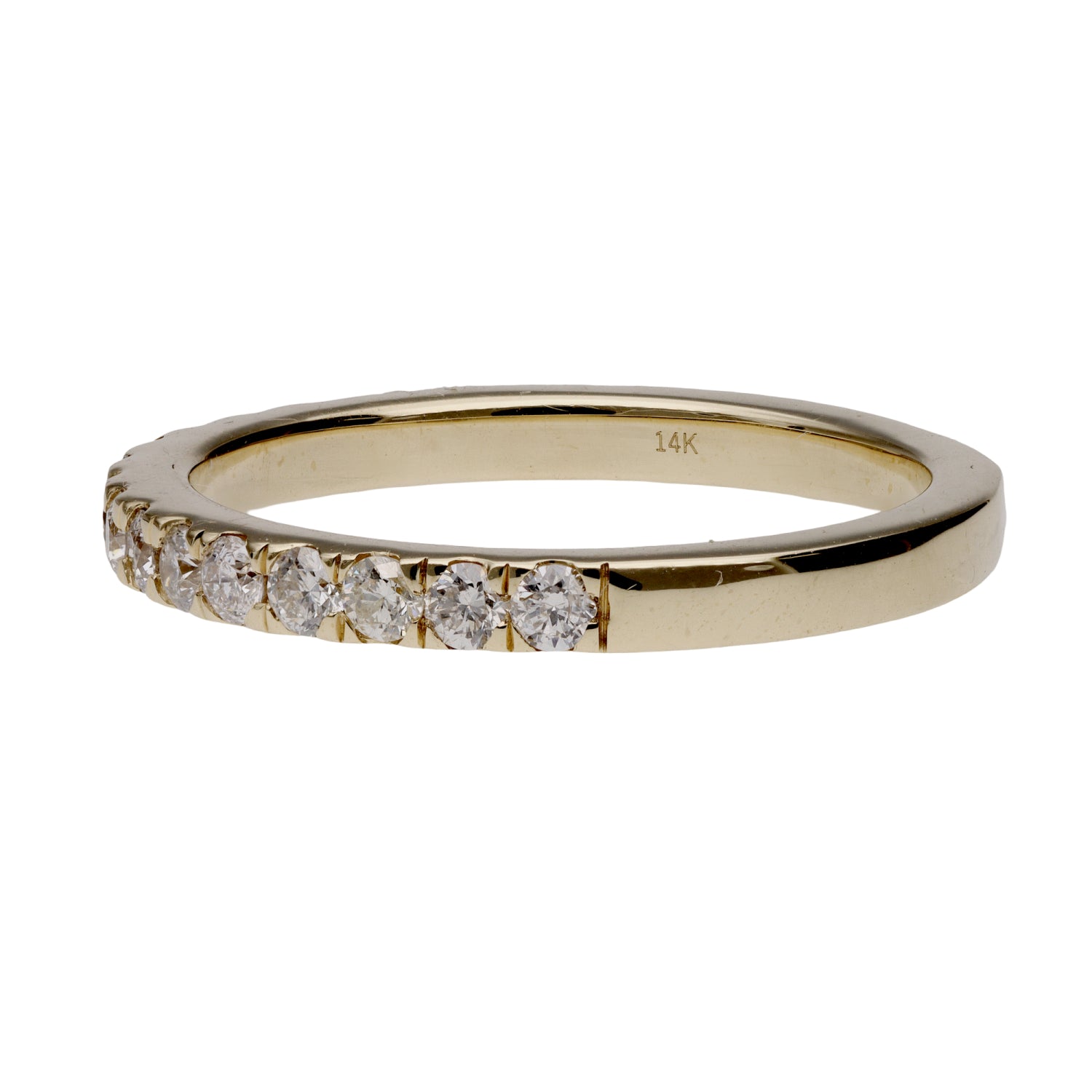 14K Yellow Gold Diamond Wedding Band