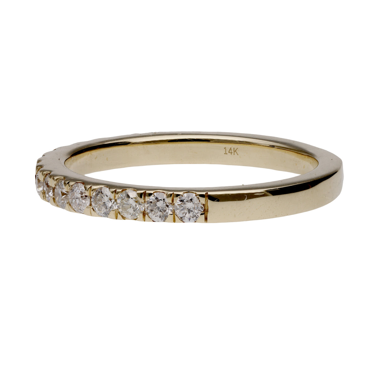 14K Yellow Gold Diamond Wedding Band