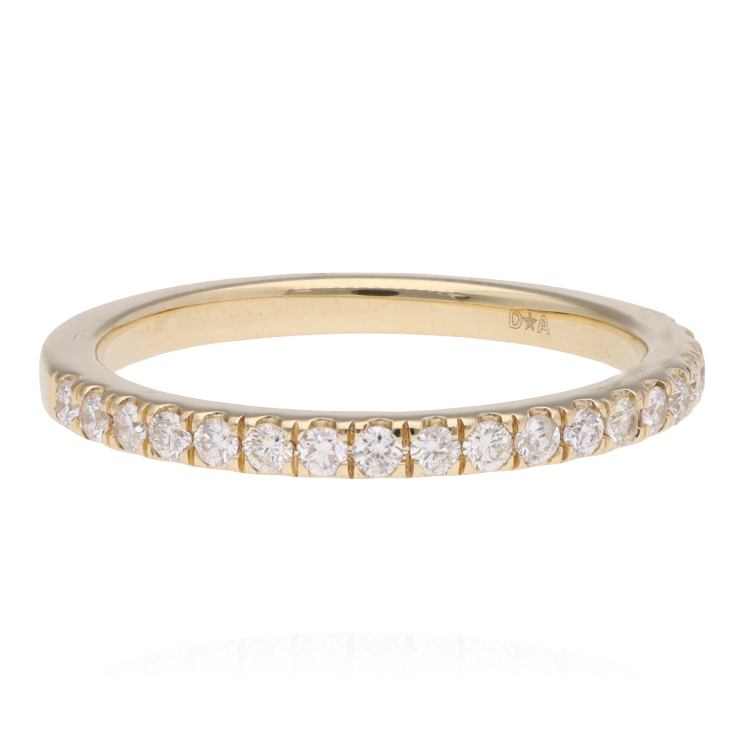 14K Yellow Gold Shared Prong Diamond Band