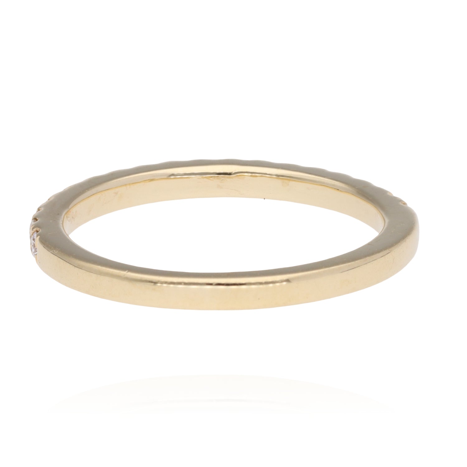 14K Yellow Gold Shared Prong Diamond Band