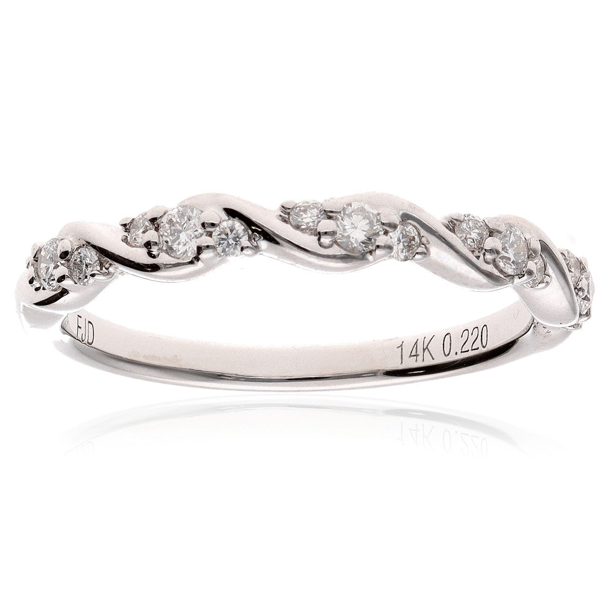 Twisted Diamond Wedding Band