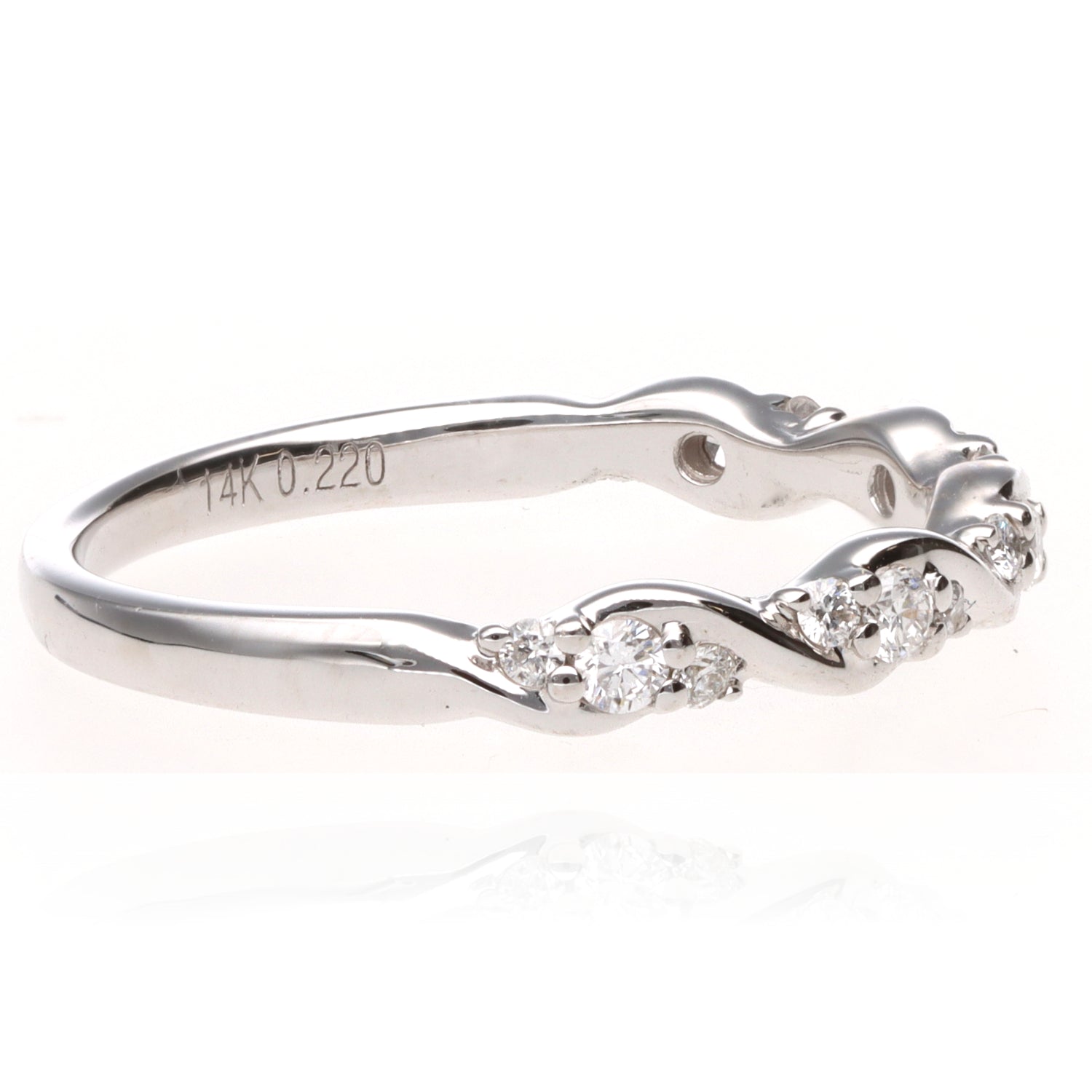 Twisted Diamond Wedding Band