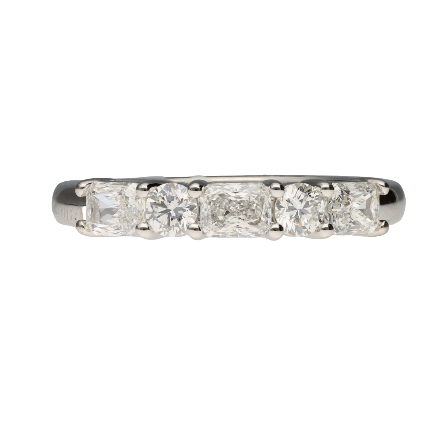 Radiant and Round Diamond Band