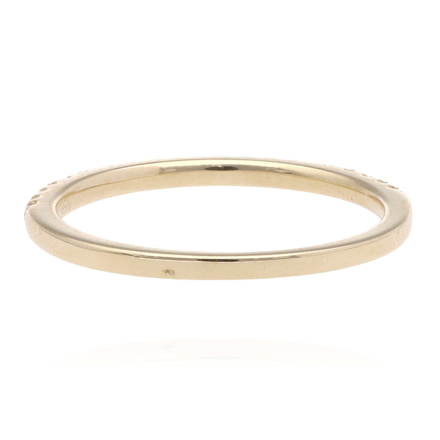 14K Yellow Gold Diamond Band .20ctw Split Prong Size 6.5 Dainty Chic 1.5gram