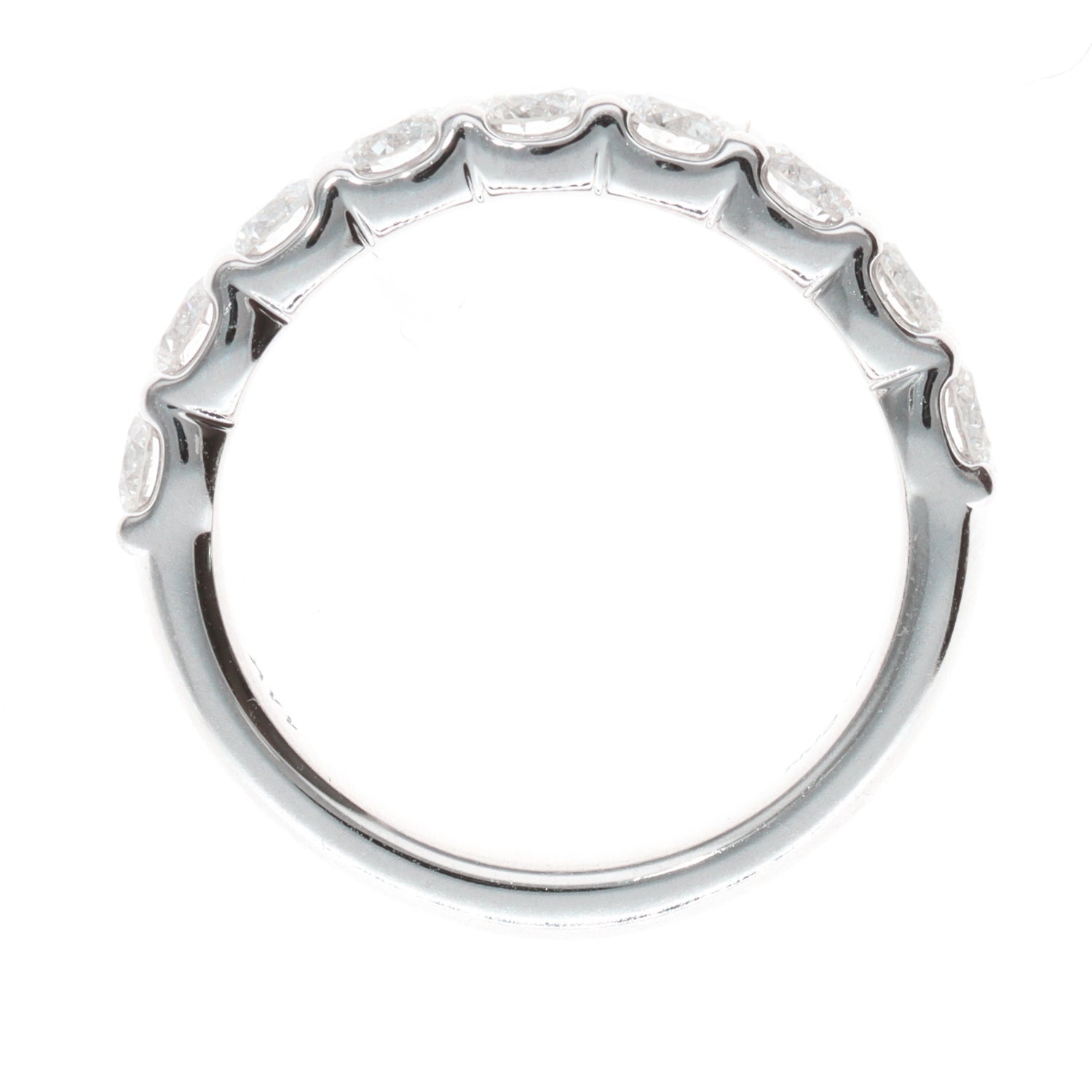 14 White 9 Round Diamonds 1.35ctw Anniversary Ring