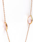 14KT Rose Gold and Rose Quartz Long Fashion Necklace