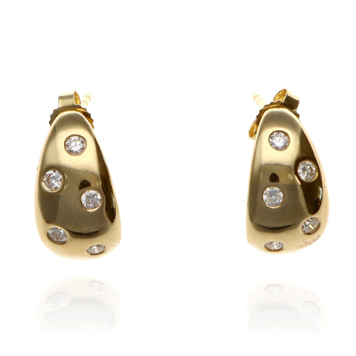 14 Yellow 0.34tw Round Diamonds G/H SI1 J Hoops tw