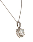 14Kwg 2.13ct GIA Rd Dia H I2  Halo Pendant 2.40ct