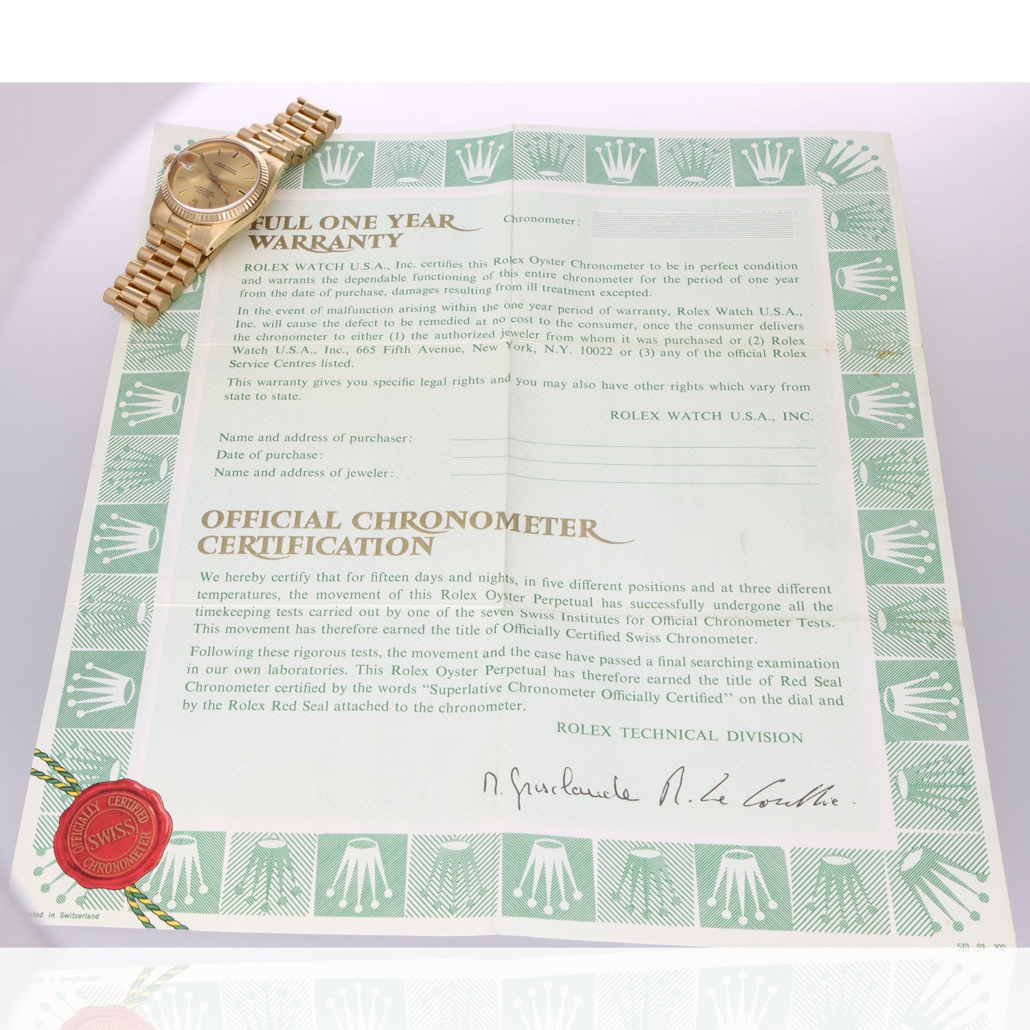 Rolex President 31mm 18K Yellow Gold