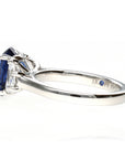 Iroff 1957 Oval Sapphire Three Stone Ring