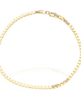 14K Yellow Gold Box Chain Bracelet 7.25in 2mm 5.74g Sleek Classic Style