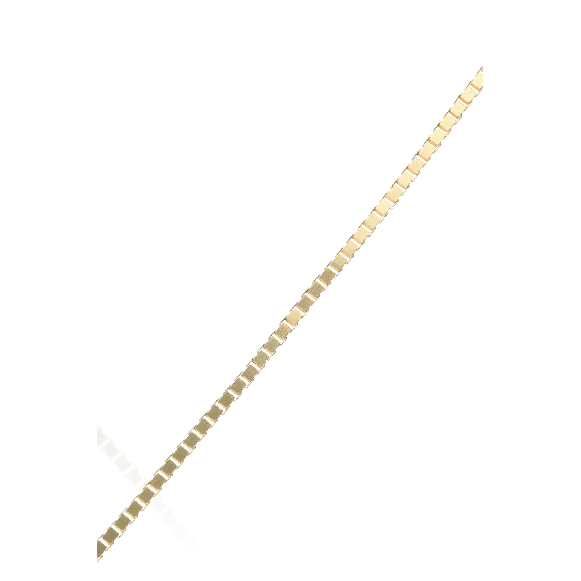 14K Yellow Gold Box Chain Bracelet 7.25in 2mm 5.74g Sleek Classic Style
