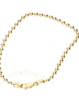 14K Yellow Gold Bead Bracelet 7.5in 3mm Lobster Clasp Classic Elegant  6.2gram
