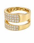 14K Yellow Gold Pavé Diamond Wrap Ring – 2.60 CTW Diamond Fashion Ring