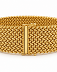 Vintage 14K Yellow Gold Woven Mesh Bracelet – 35.5 Grams