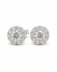 14K White Gold Diamond Cluster Stud Earrings – .50 CTW