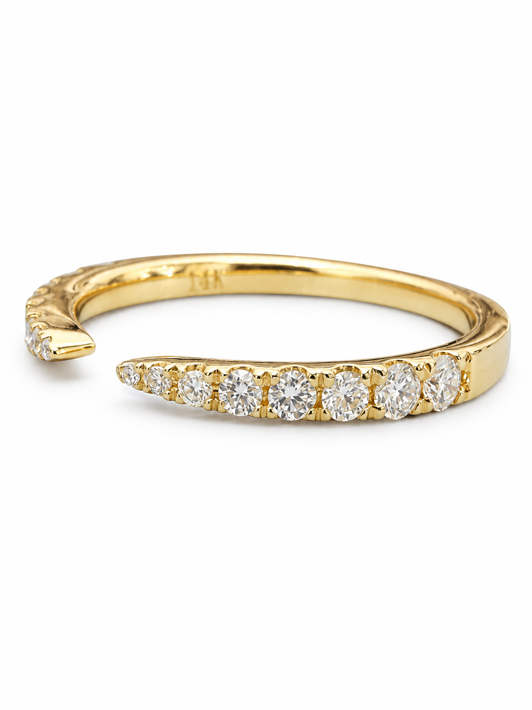 14K Yellow Gold Diamond Open Band – .32 CTW