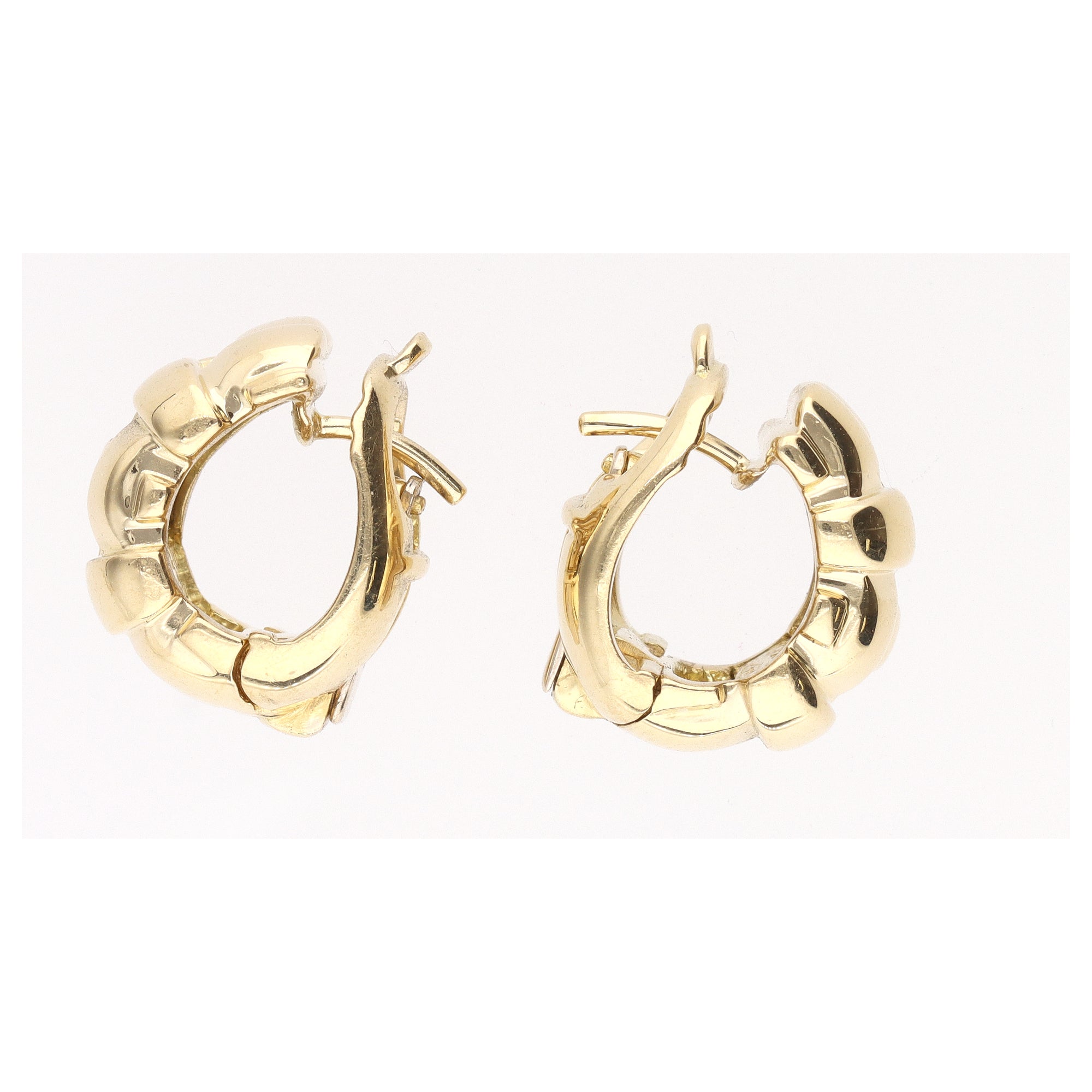 Tiffany 18K Gold Basket Weave Hoops
