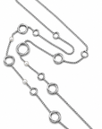 David Yurman Circle Pearl Station Necklace in Sterling Silver