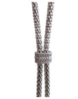 Judith Ripka Verona Sterling Silver CZ Tassel Lariat Necklace 22" 61.gram
