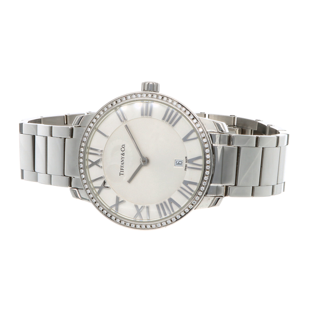 Tiffany &amp; Co. Ladies' Stainless Steel Diamond Atlas Watch