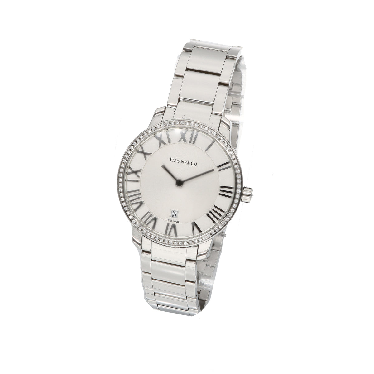 Tiffany &amp; Co. Ladies' Stainless Steel Diamond Atlas Watch