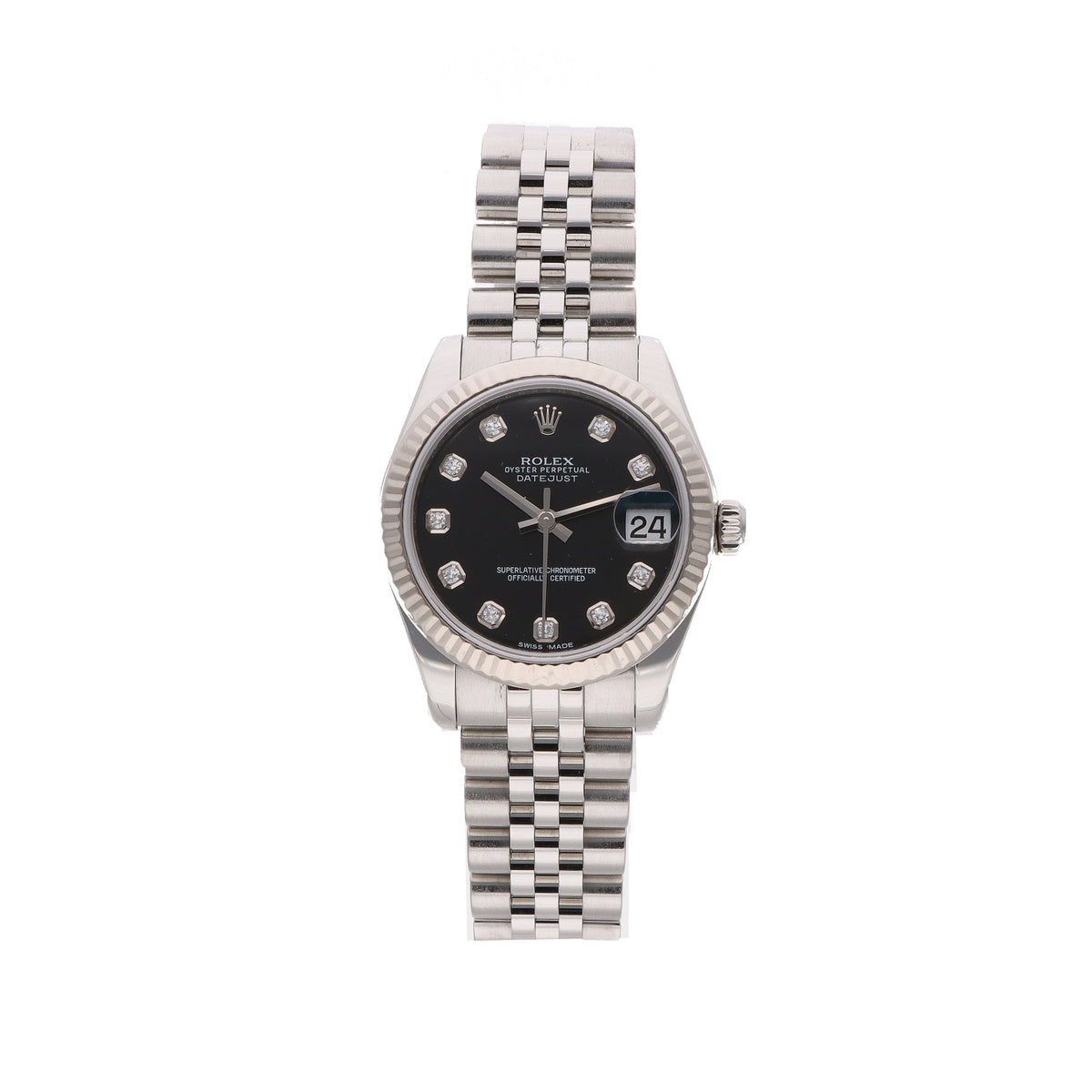 Pre-Owned Rolex Datejust 31mm Black Diamond Dial 178274 – Circa 2015