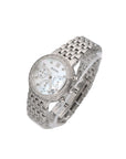 Ladies' Bulova Chronograph Mother-of-Pearl Diamond Bezel Stainless Steel Watch – 96R204