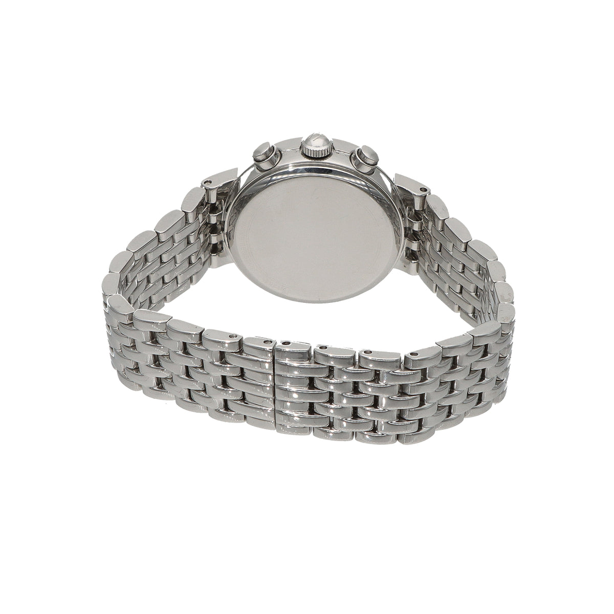 Ladies' Bulova Chronograph Mother-of-Pearl Diamond Bezel Stainless Steel Watch – 96R204