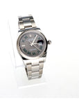 Rolex Pre Owned 36mm 126234 Stainless Steel Slate Roman Wimbledon