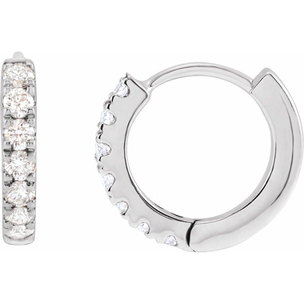 Lab Diamond Huggie Hoops