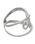 18K White Gold Contemporary Estate Diamond Fashion Ring – Size 9