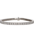 18K White Gold 2.08 CTW Diamond Tennis Estate Bracelet 7"