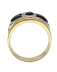 18K Yellow Gold Contemporary Estate Onyx & 0.60ct TW Diamond Fashion Ring