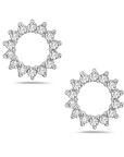 Diamond Circle Stud Earrings