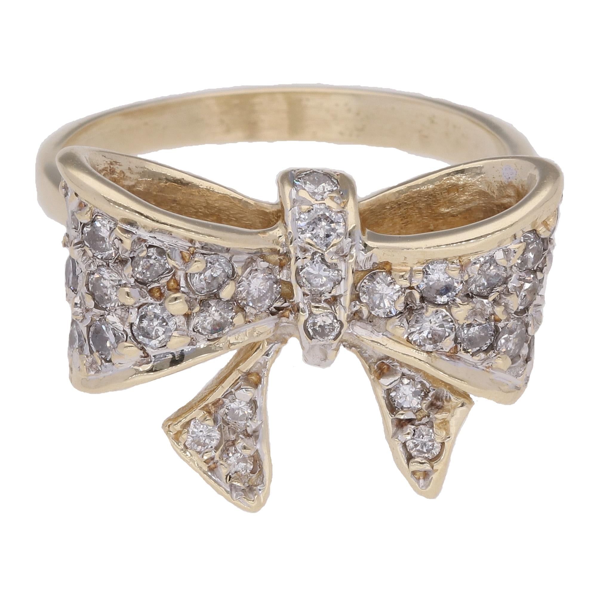 Diamond Estate Bow Ring
