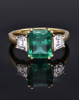Emerald Three Stone Ring