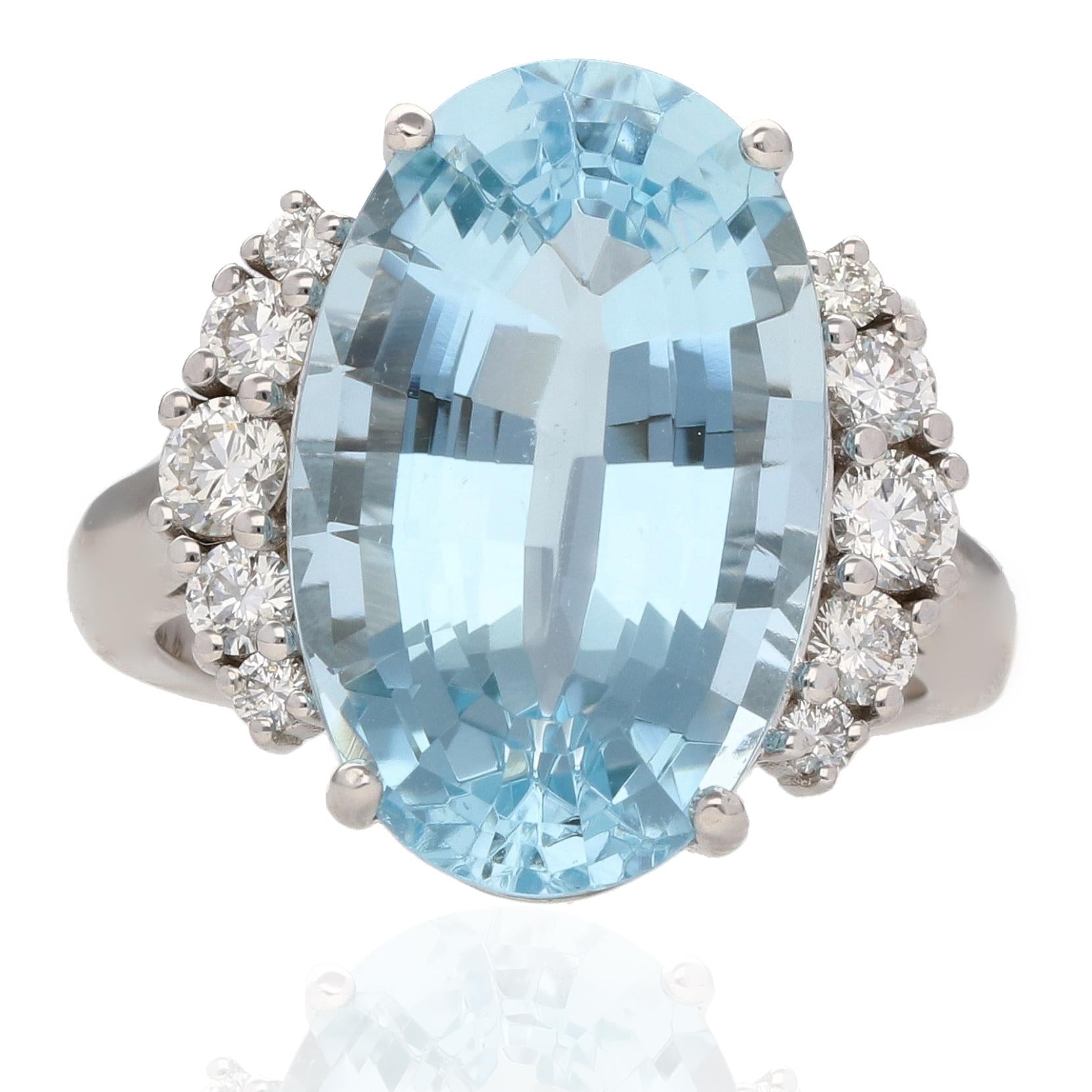 Ocean Light Aquamarine Ring