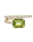 14K Yellow Gold Peridot & Diamond Ring | 2.01 CT Peridot