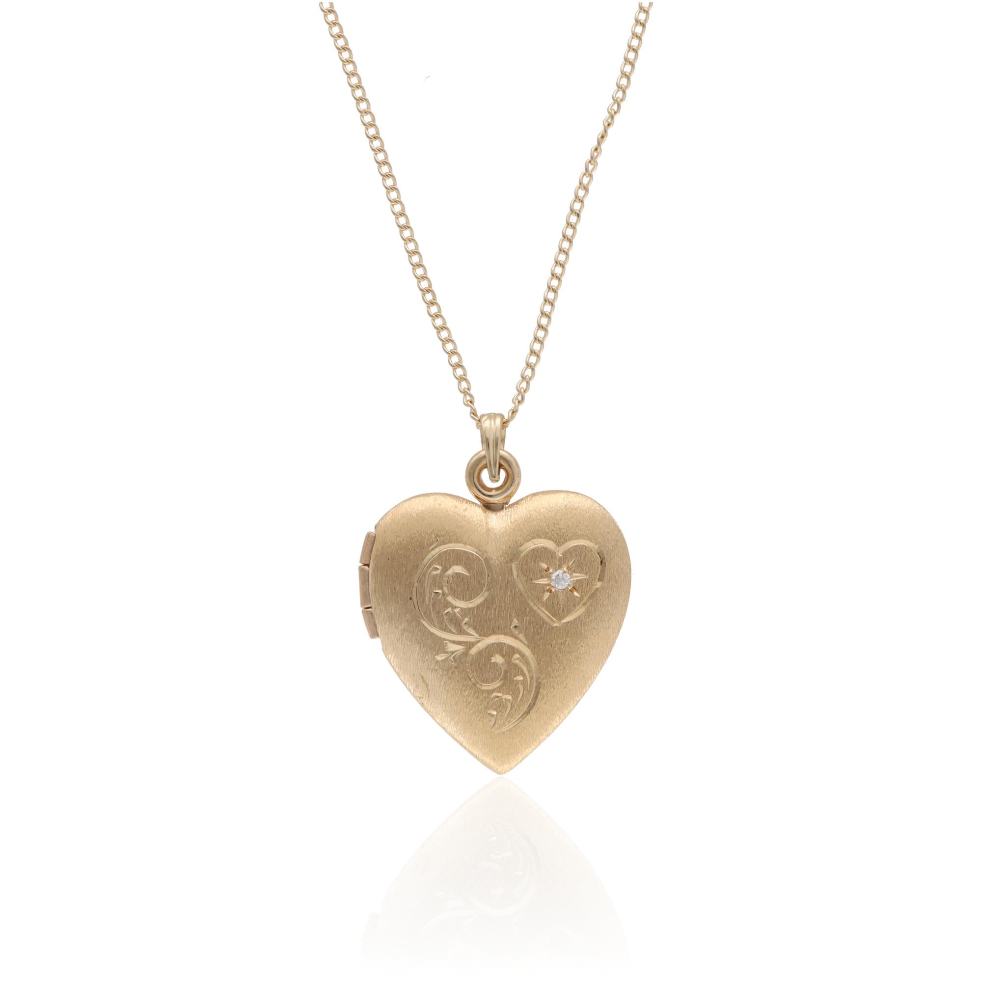 14KT YG Heart Locket