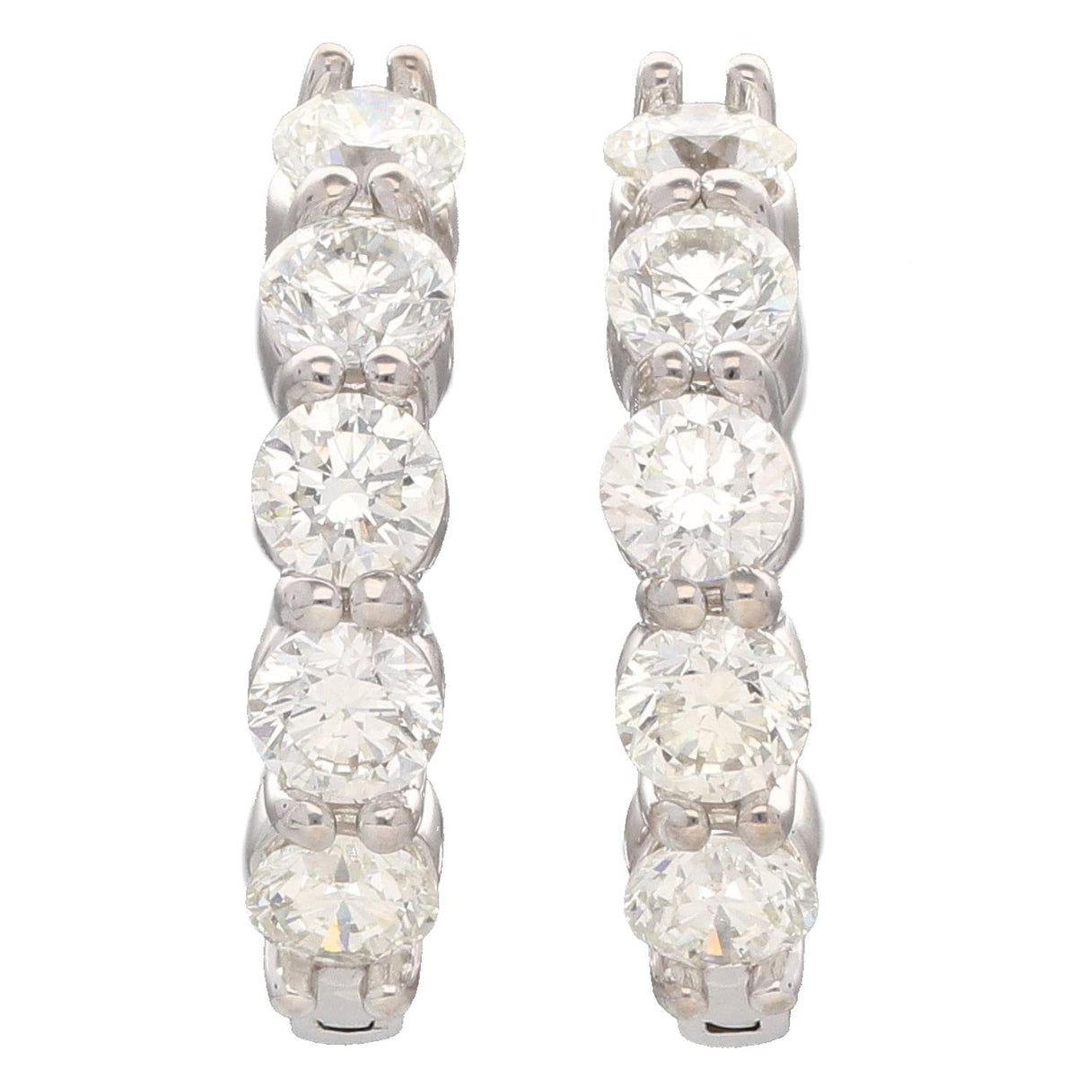 Diamond Huggie Hoop Earrings