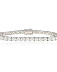 14K White 12.39ct Diamond Tennis Bracelet
