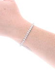 14K White 12.39ct Diamond Tennis Bracelet