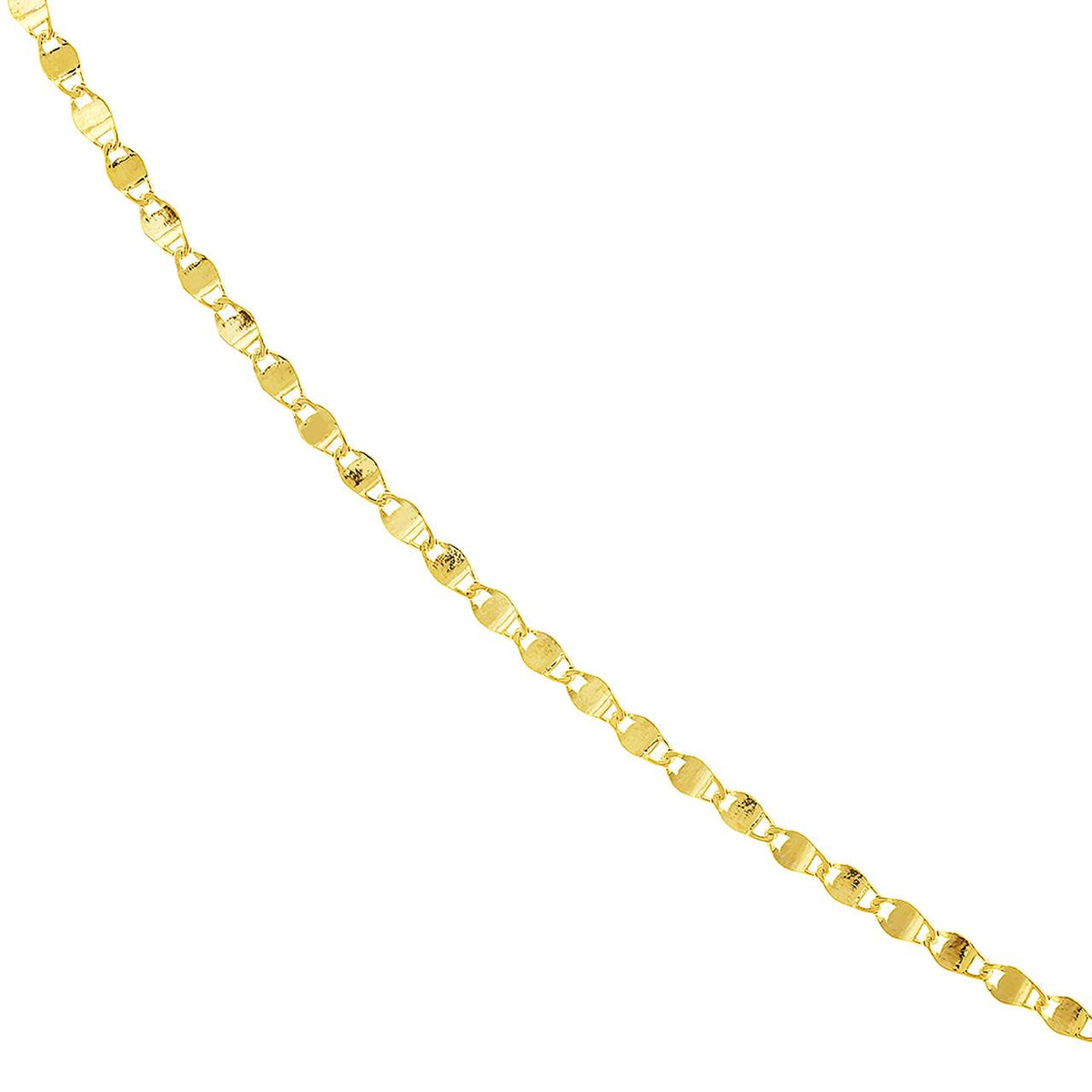 14K Yellow Gold Valentino Link Bracelet 7.5in 2.7g Classic Elegant Style