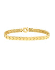 14K Yellow Gold Arrow Link Bracelet 7in 10.3g Polished Bold Elegant